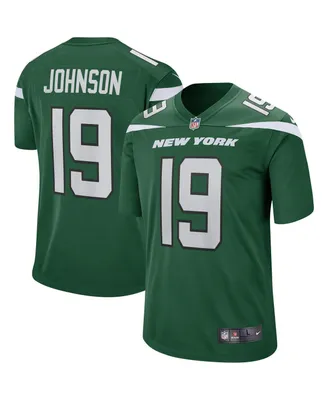 Men's Nike Keyshawn Johnson Gotham Green New York Jets Game Retired Player Jersey