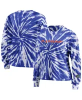 Women's Wear by Erin Andrews Royal Florida Gators Tie-Dye Long Sleeve T-shirt