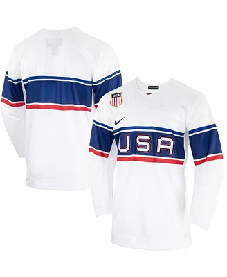 Men's Nike White Team Usa Hockey 2022 Winter Olympics Collection Jersey