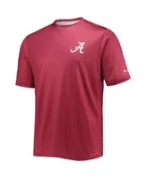 Men's Columbia Crimson Alabama Tide Terminal Tackle Omni-Shade T-shirt