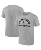 Men's Fanatics Heathered Gray Chicago White Sox Iconic Go for Two T-shirt