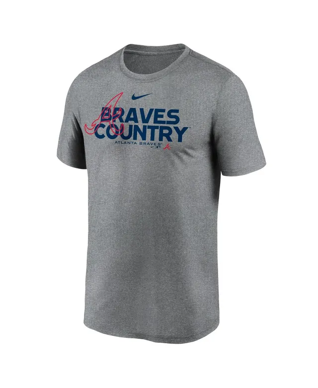 Men's Nike Gray Atlanta Braves Wordmark Legend T-Shirt