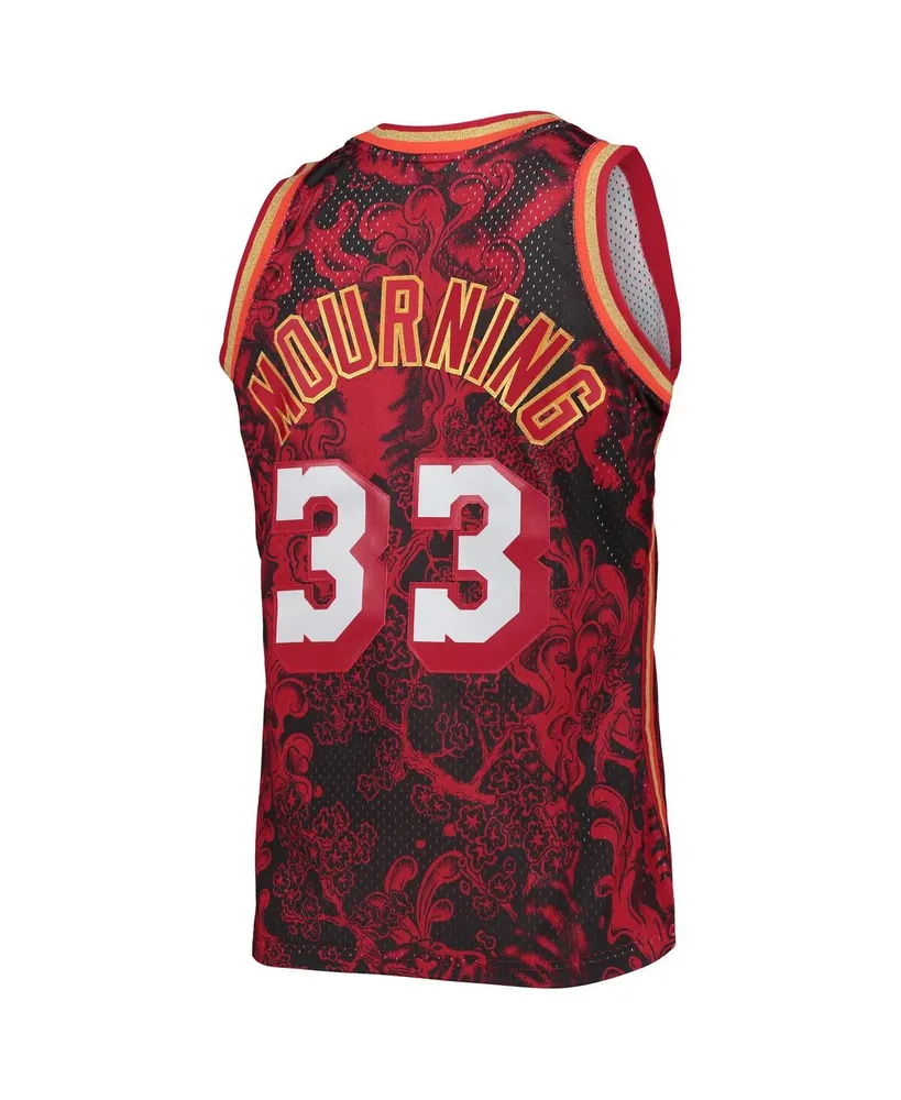 Men's Mitchell & Ness Alonzo Mourning Red Miami Heat Hardwood Classics 1996-97 Lunar New Year Swingman Jersey