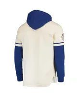 Men's '47 Cream Los Angeles Dodgers Trifecta Shortstop Pullover Hoodie