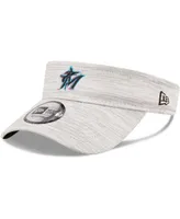 Men's New Era Gray Miami Marlins Distinct Visor