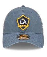 Men's New Era Navy, Cream La Galaxy 9Twenty Washed Denim Snapback Hat