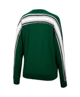 Women's Colosseum Heathered Green Michigan State Spartans Team Oversized Pullover Sweatshirt