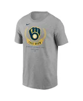 Men's Nike Heathered Gray Milwaukee Brewers True Brew Local Team T-shirt