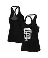 Women's The Wild Collective Black San Francisco Giants Tonal Athleisure Racerback Tank Top