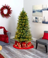 Vancouver Fir Natural Look Artificial Christmas Tree with Lights and Bendable Branches