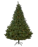 Northern Rocky Spruce Artificial Christmas Tree with Lights and Bendable Branches