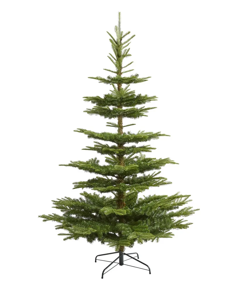 Layered Washington Spruce Artificial Christmas Tree with Bendable Branches, 90"