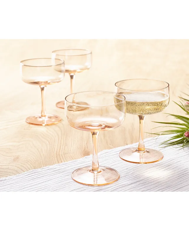 Oake Stackable Short Stem Wine Glasses, Set of 4, Created for