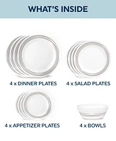 Corelle Brushed 16 Pc. Dinnerware Set, Service for 4