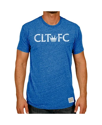 Men's Original Retro Brand Blue Charlotte Fc Tri-Blend T-shirt