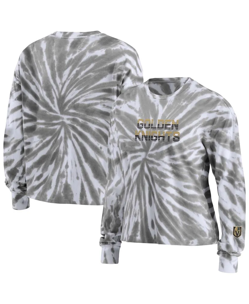 Women's Wear by Erin Andrews Gray Vegas Golden Knights Tie-Dye Long Sleeve T-shirt