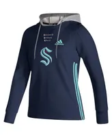 Women's adidas Deep Sea Blue Seattle Kraken Skate Lace Aeroready Pullover Hoodie