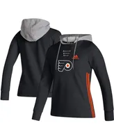 Women's adidas Black Philadelphia Flyers Skate Lace Aeroready Pullover Hoodie