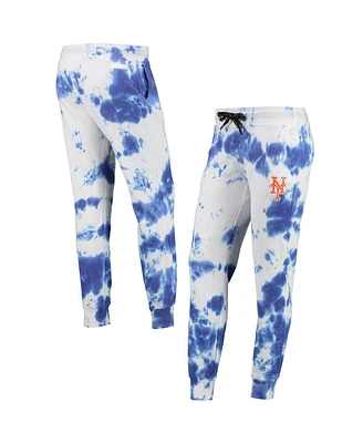 Women's Dkny Sport White, Royal New York Mets Melody Tie-Dye Jogger Pants