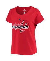 Women's Fanatics Tj Oshie Red Washington Capitals Plus Size Name and Number Scoop Neck T-shirt