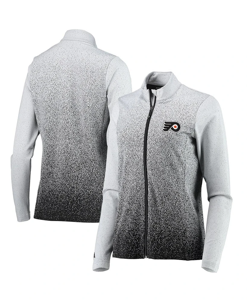 Women's Antigua White, Black Philadelphia Flyers Guide Desert Dry Full-Zip Jacket