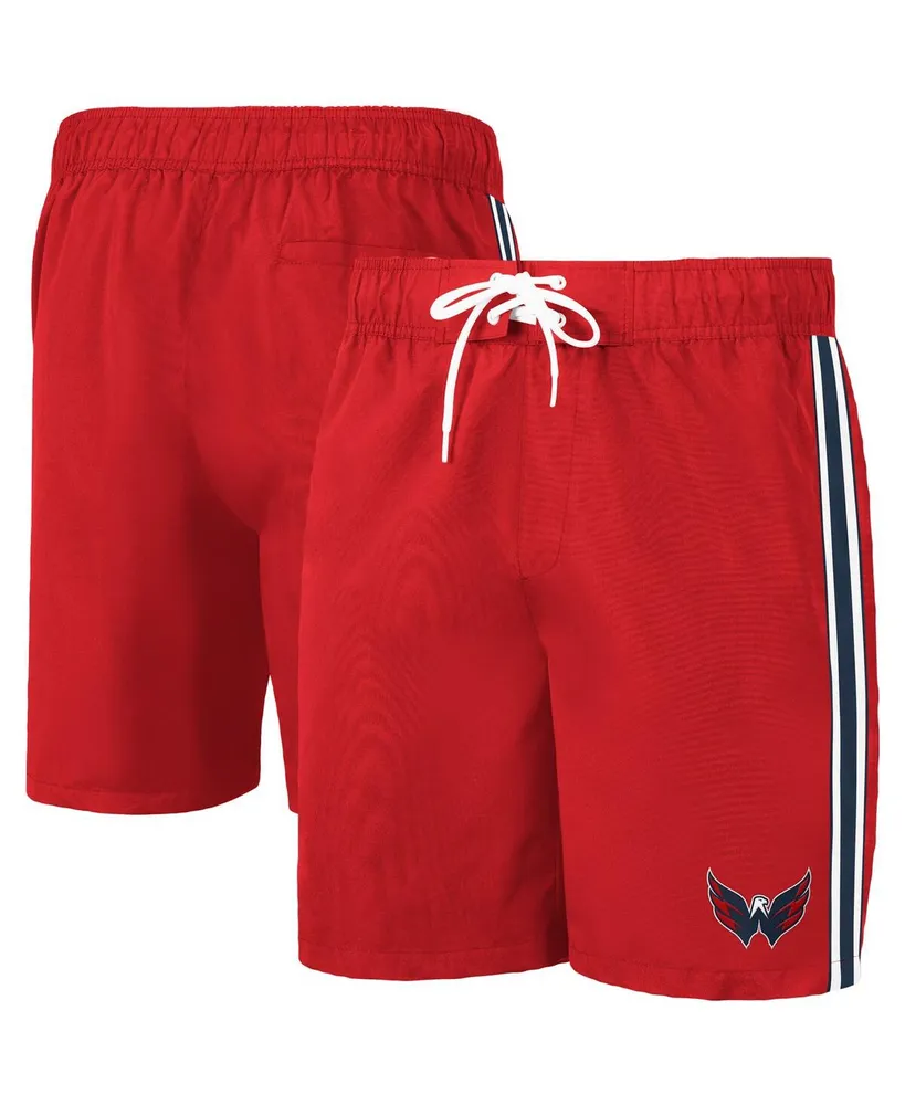 Men's G-iii Sports by Carl Banks Red and Navy Washington Capitals Sand Beach Swim Shorts