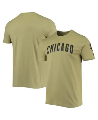 Men's New Era Olive Chicago Cubs Brushed Armed Forces T-shirt