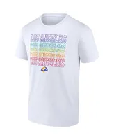 Men's Fanatics White Los Angeles Rams City Pride Team T-shirt