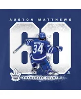 Men's Fanatics Auston Matthews Blue Toronto Maple Leafs Big and Tall Goal Record T-shirt