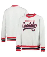 Big Boys Heathered Gray Washington Capitals Legends Pullover Sweatshirt