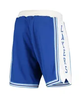 Men's Mitchell & Ness Blue and White Los Angeles Lakers 2009/2010 Hardwood Classics Authentic Shorts