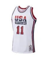 Men's Mitchell & Ness Karl Malone White Usa Basketball Authentic 1992 Jersey