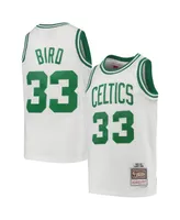 Big Boys Mitchell & Ness Larry Bird White Boston Celtics 1985-86 Hardwood Classics Swingman Throwback Jersey