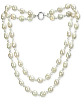 Cultured Freshwater Pearl (4-5mm & 10-11mm) Double Row 18" Collar Necklace