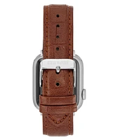 Steve Madden Women's Honey Brown Crocograin Faux Leather Band designed for Apple Watch 42mm (Series 10) & 38/40/41mm