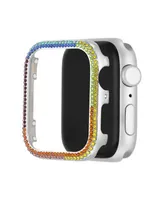 Steve Madden Womens Rainbow Crystal Apple Watch Bumper