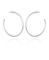 Vince Camuto Silver-Tone Large Open Hoop Earrings - Silver