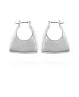 Vince Camuto Silver-Tone Purse Click Hoop Earrings - Silver