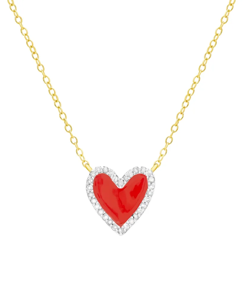 Enamel Heart Necklace