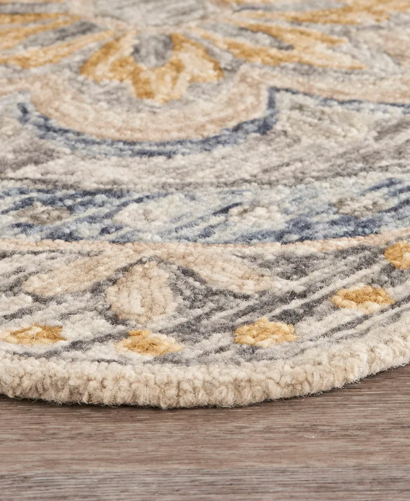 Lr Home Radiance RDC54092 6' x 6' Round Area Rug