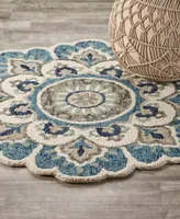 Lr Home Radiance RDC54094 6' x 6' Round Area Rug