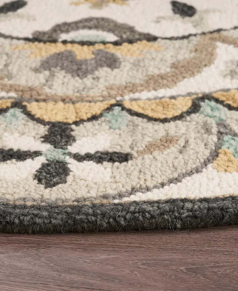 Lr Home Radiance RDC54100 6' x 6' Round Area Rug