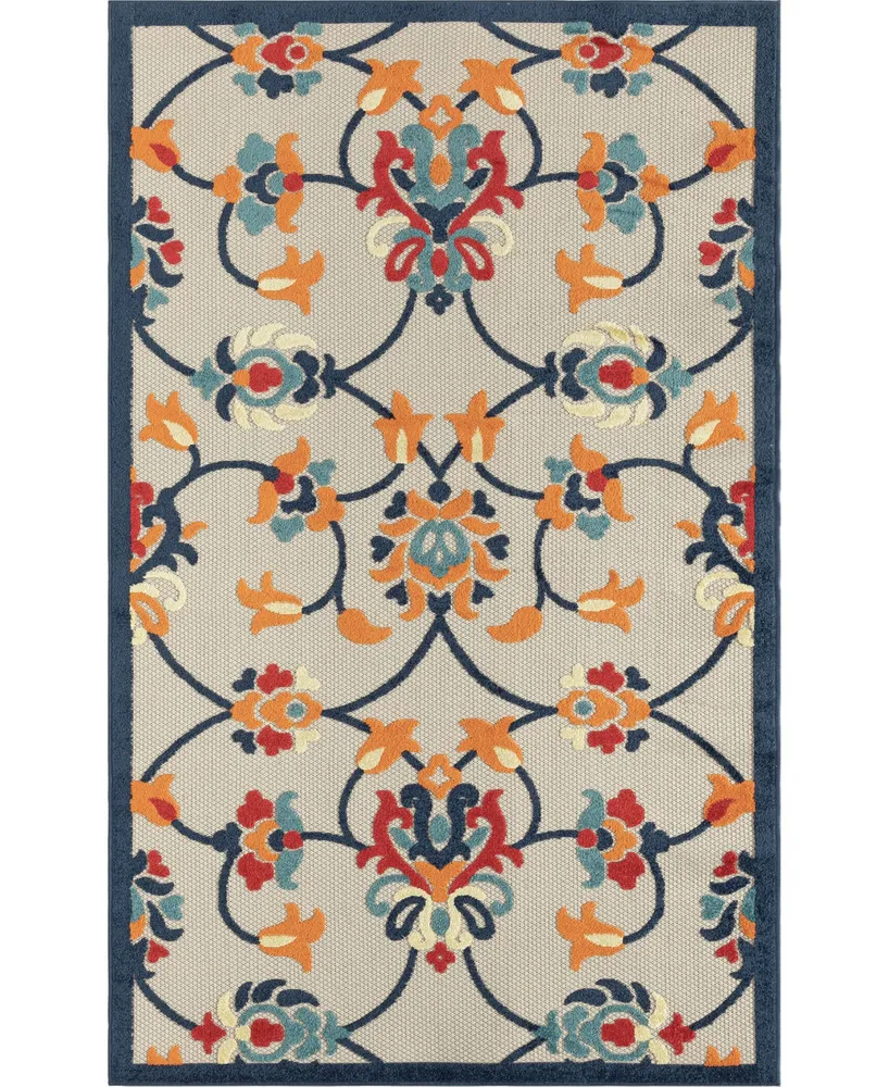 Lr Home Lanai LNI81814 7'10 x 9'10" Outdoor Area Rug