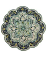 Lr Home Radiance RDC54077 4' x 4' Round Area Rug