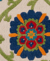 Nourison Home Aloha ALH19 7'10" x 7'10" Round Outdoor Area Rug