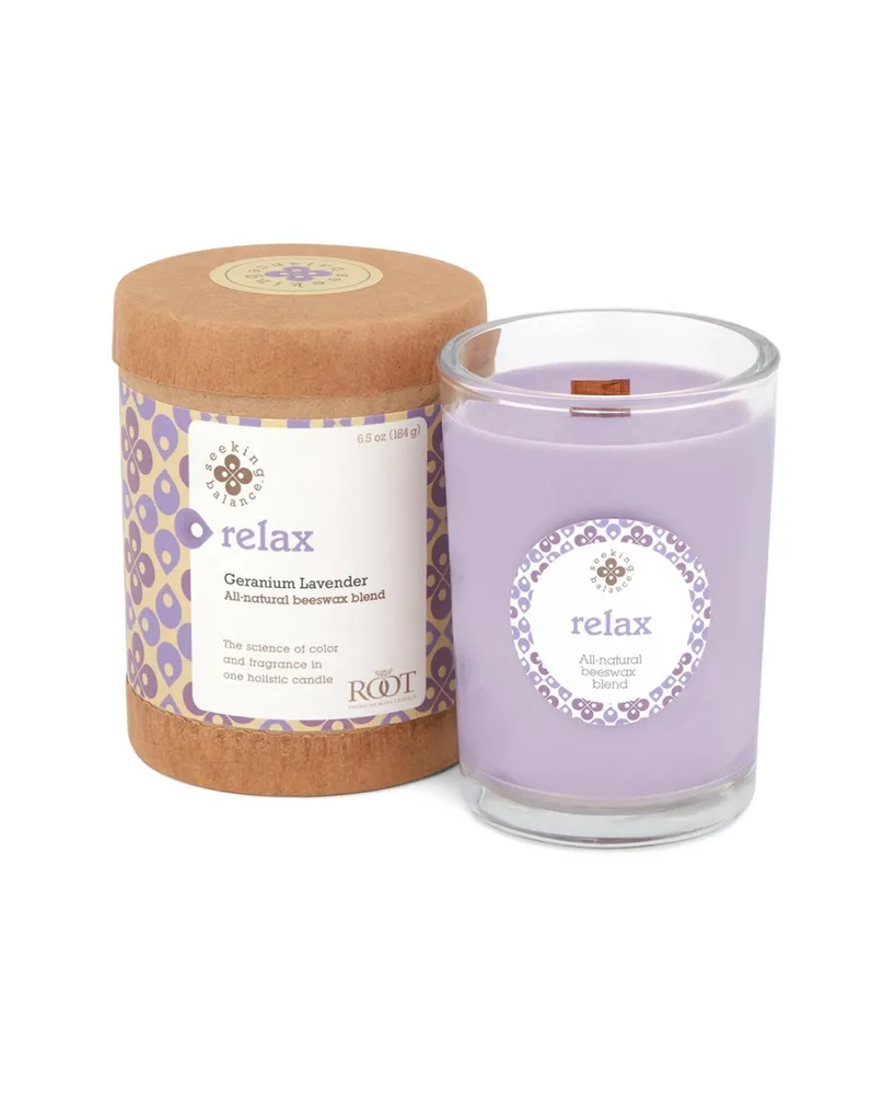 Seeking Balance Relax Geranium Lavender Spa Jar Candle