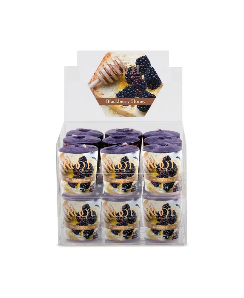 Votive Blackberry Honey 20 Hour Candles Set, 18 Piece