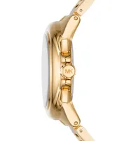 Michael Kors Women's Camille Chronograph Gold-Tone Stainless Steel Bracelet Watch 43mm