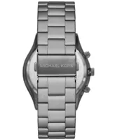 Michael Kors Men's Slim Runway Chronograph Gunmetal Stainless Steel Bracelet Watch 44mm