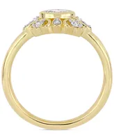 Diamond Marquise Cluster Engagement Ring (1/4 ct. t.w.) 14k Gold